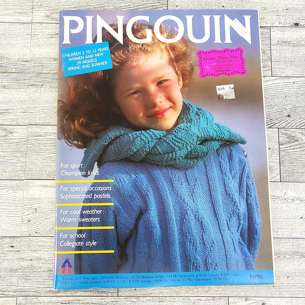 Pingouin Knitting Magazine No 96 Collegiate Style Vintage Patterns Illustrated